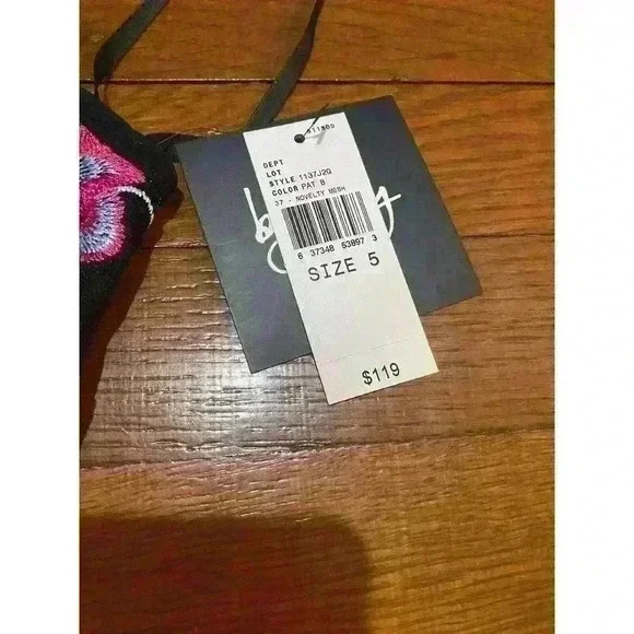 By & By Dress NWT Size 5 Embroidered Floral Print Spaghetti Straps - Picture 2 of 4